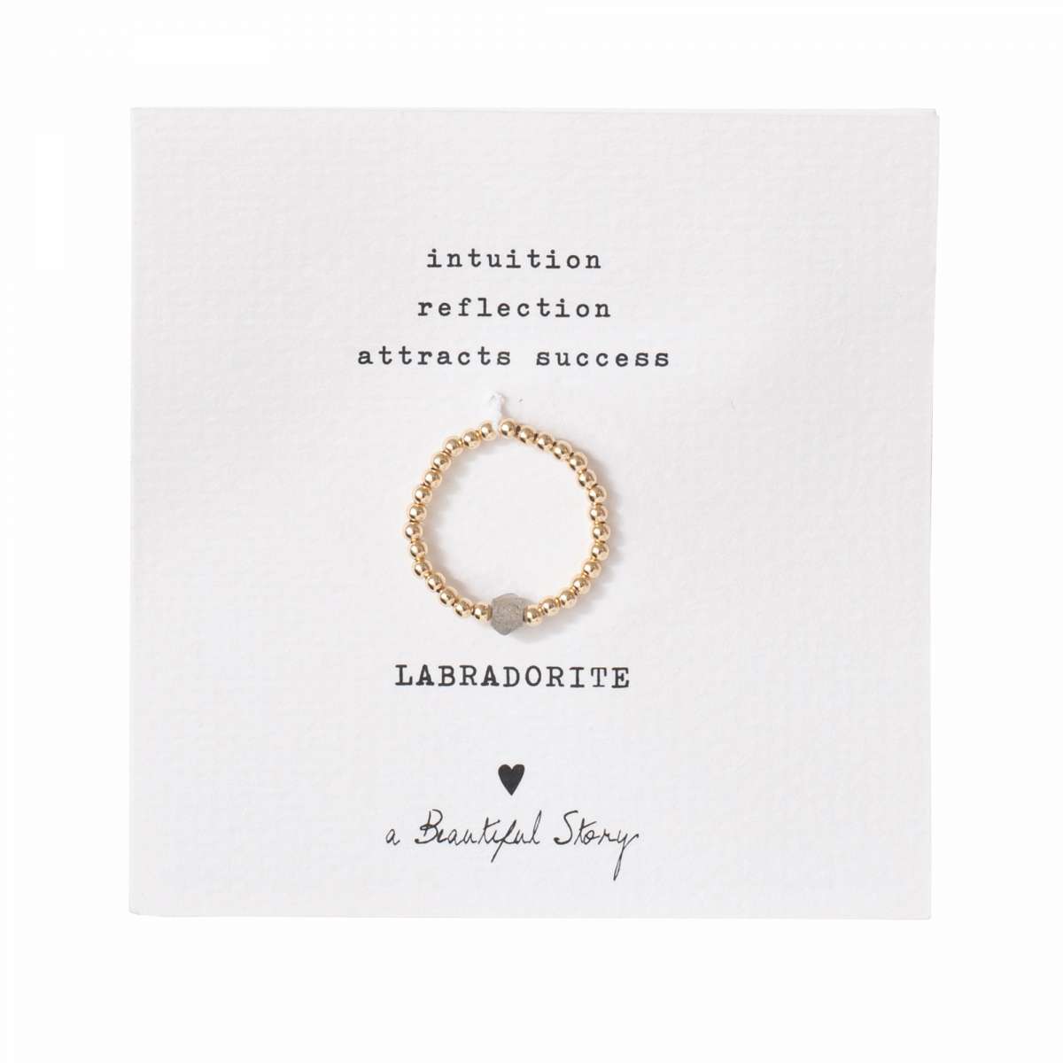 a Beautiful Story - Ring - Sparkle Labradorit Gold