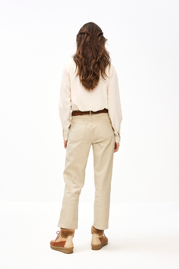 by-bar - smiley twill pant - sand 2
