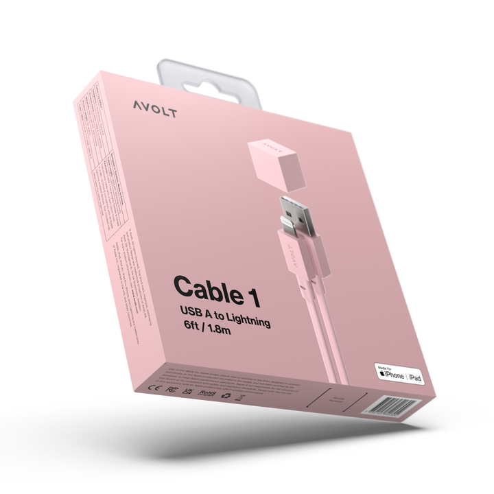 Avolt Cable 1 Ladekabel - Old Pink 7