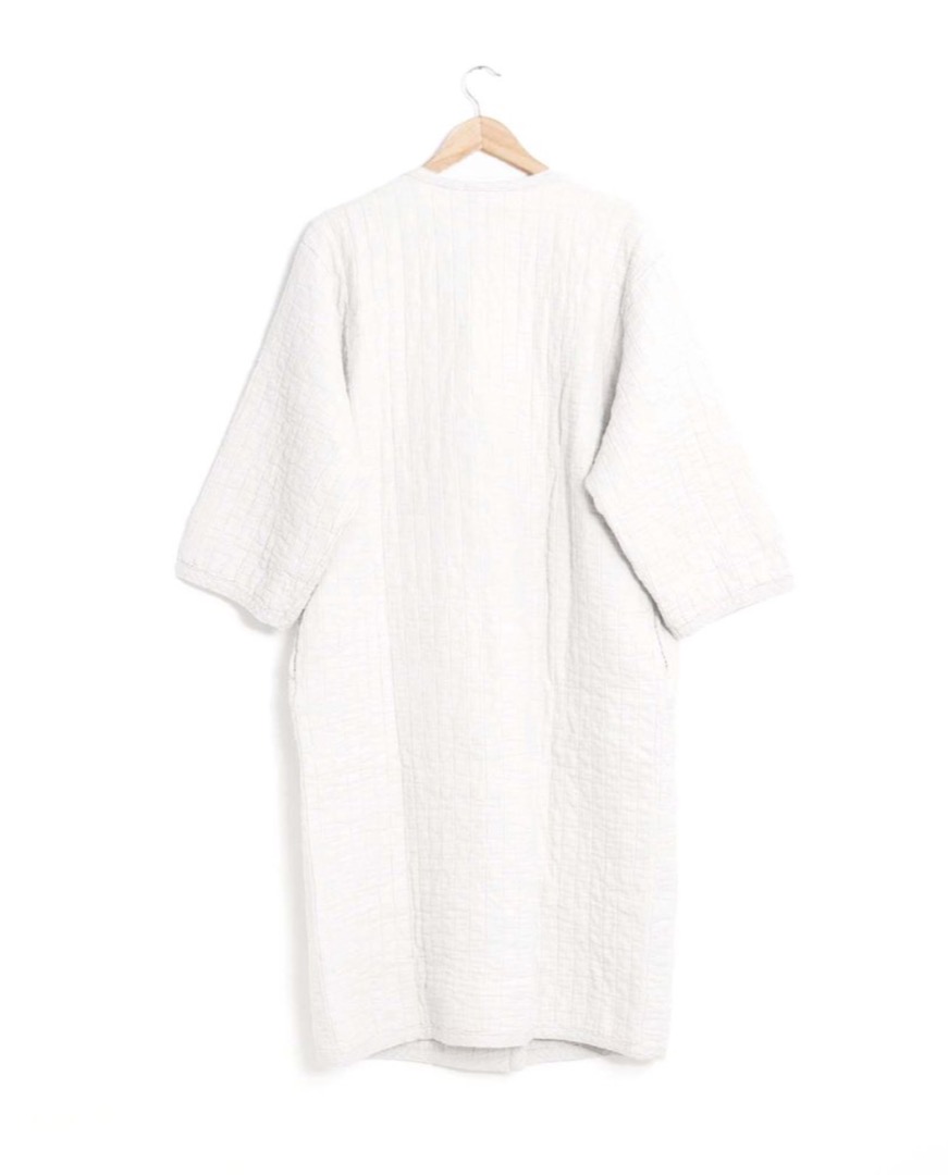 BEAUMONT ORGANIC - Adeline Organic Cotton Dressing Gown In Off White 2