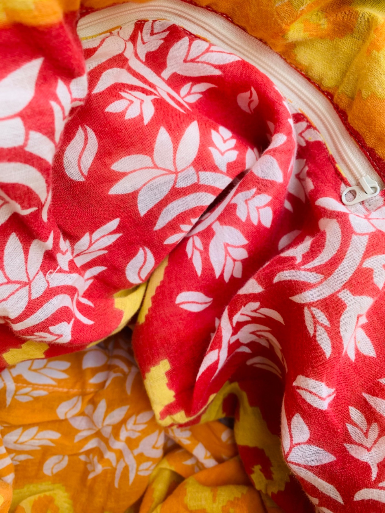 Solid - Tasche aus Sari - Yellow&Orange 4