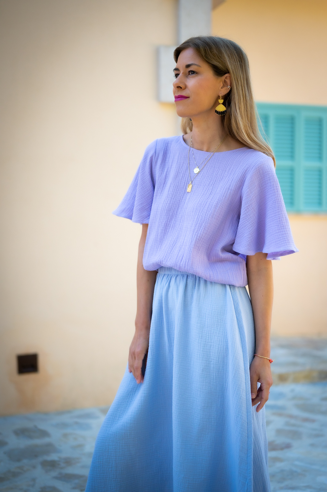 MIO ANIMO SWING BLOUSE Musselin Soft Lilac 4