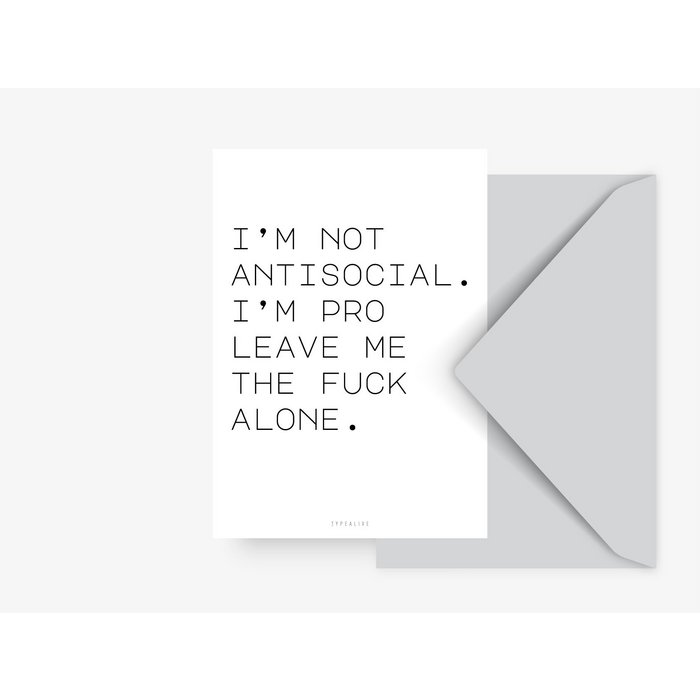 typealive - Postkarte - Antisocial