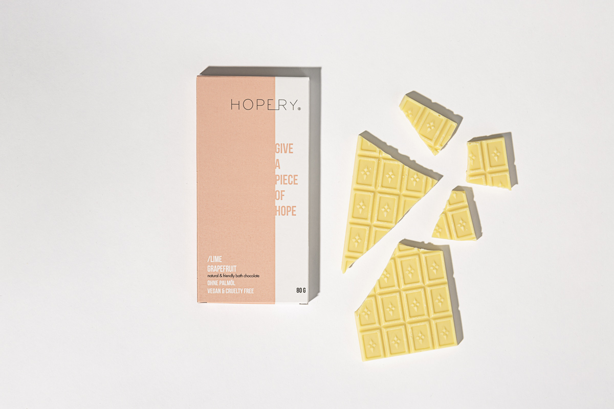Hopery - natural & friendly bath chocolate 80g / LIME GRAPEFRUIT