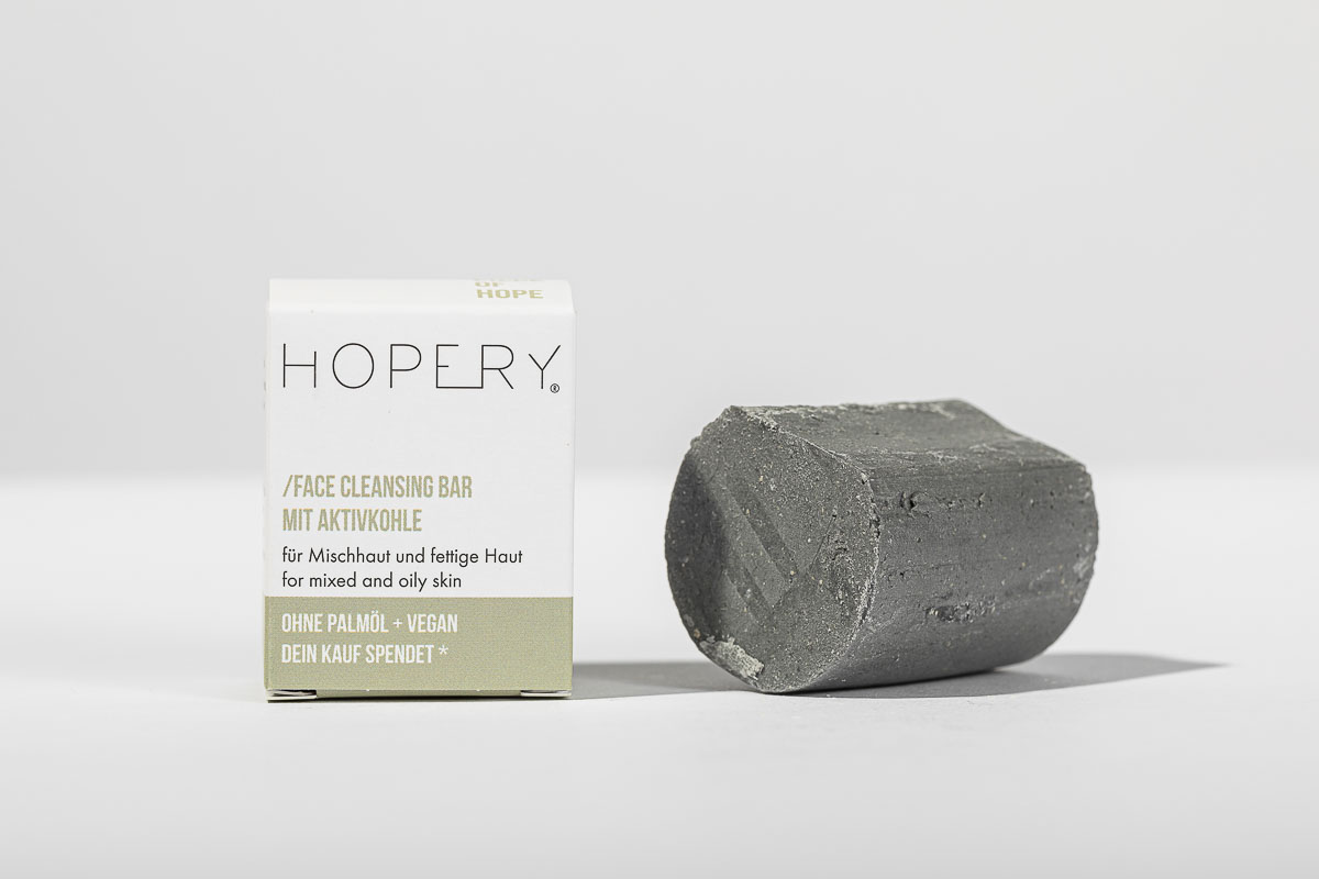 Hopery - Face Cleansing Bar - mit Aktivkohle