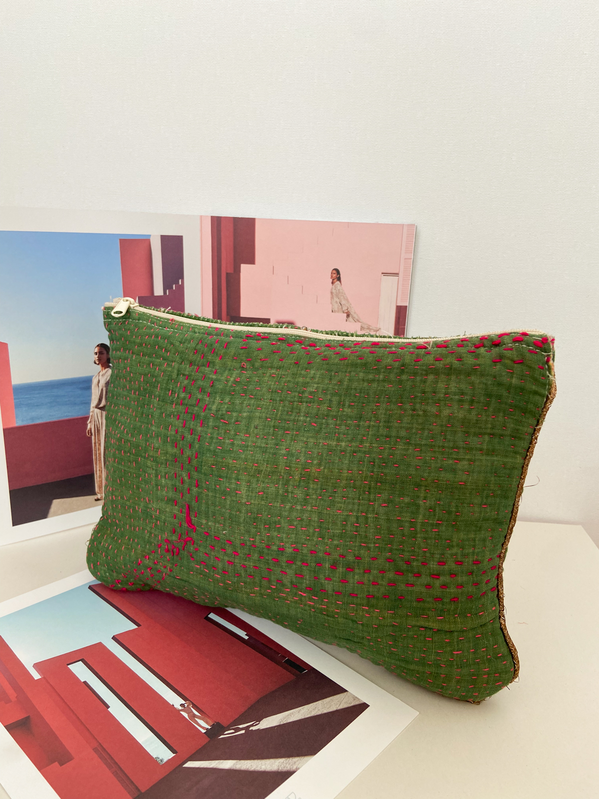by-bar amsterdam - tess antic pouch - multi green