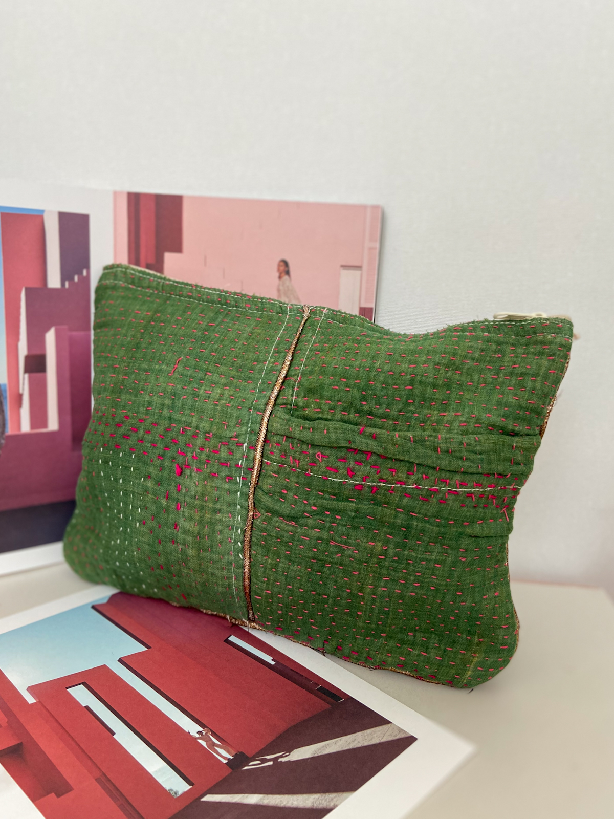 by-bar amsterdam - tess antic pouch - multi green 3