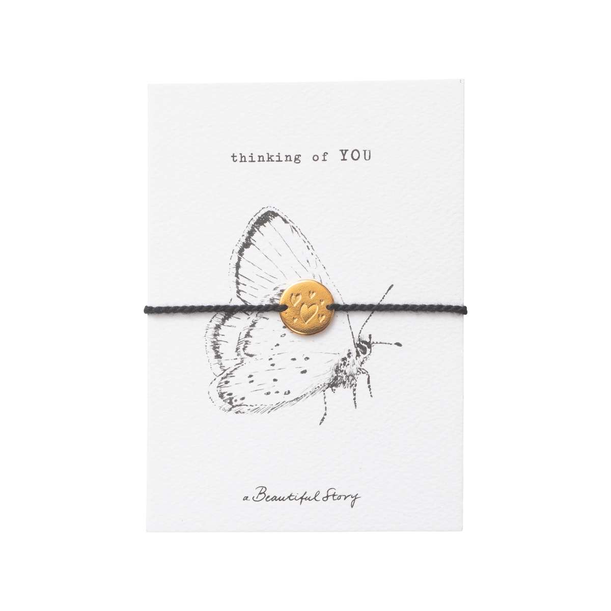 a Beautiful Story - Schmuck Postkarte SW Schmetterling
