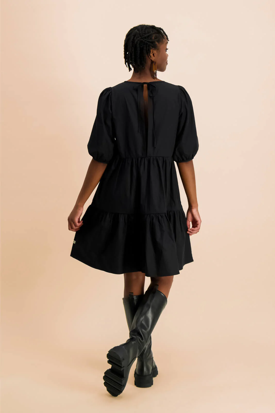 Kaiko - Tiered Mini Dress - Black 2