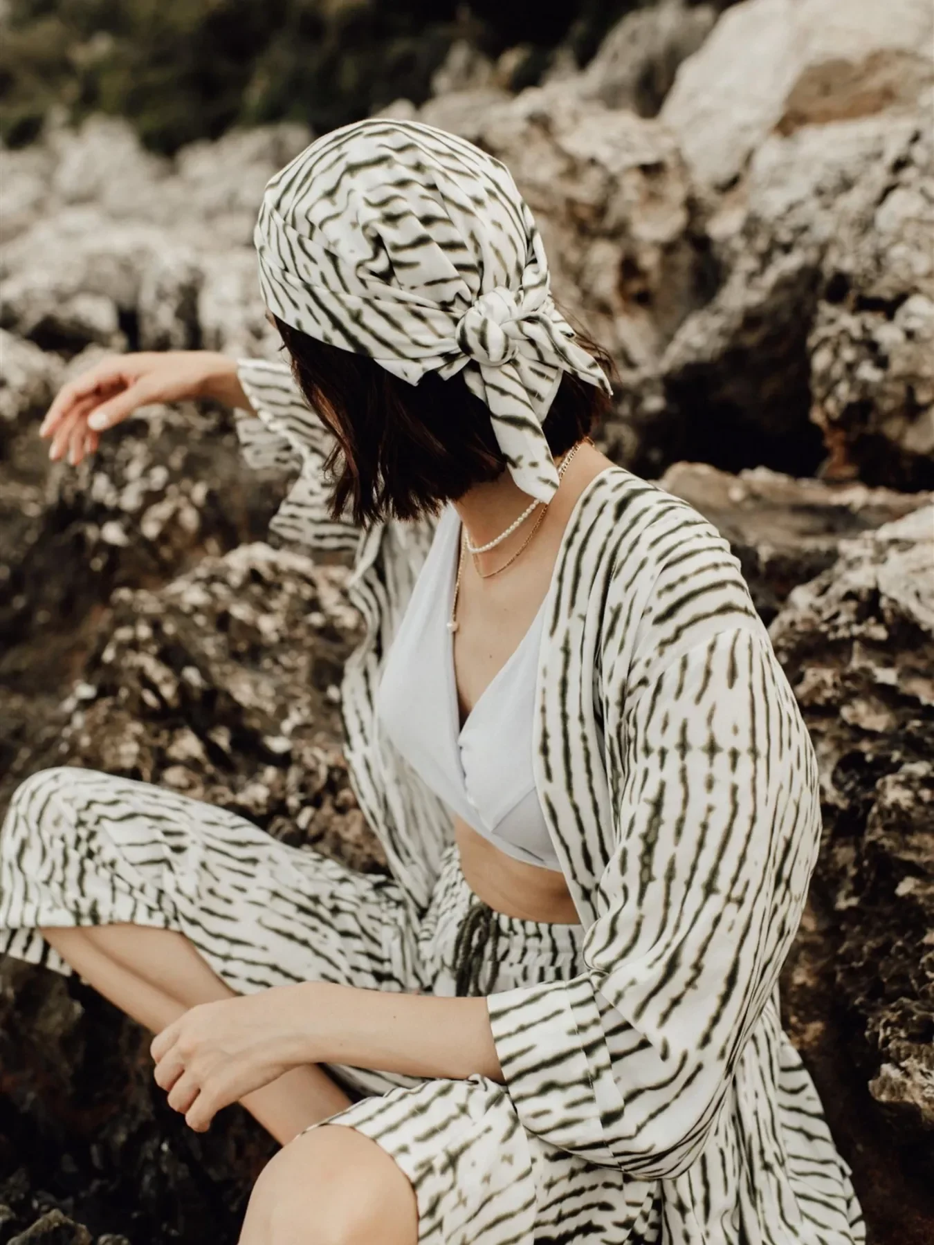 mara mea - Kimono coral jungle - Grün tie dye 6