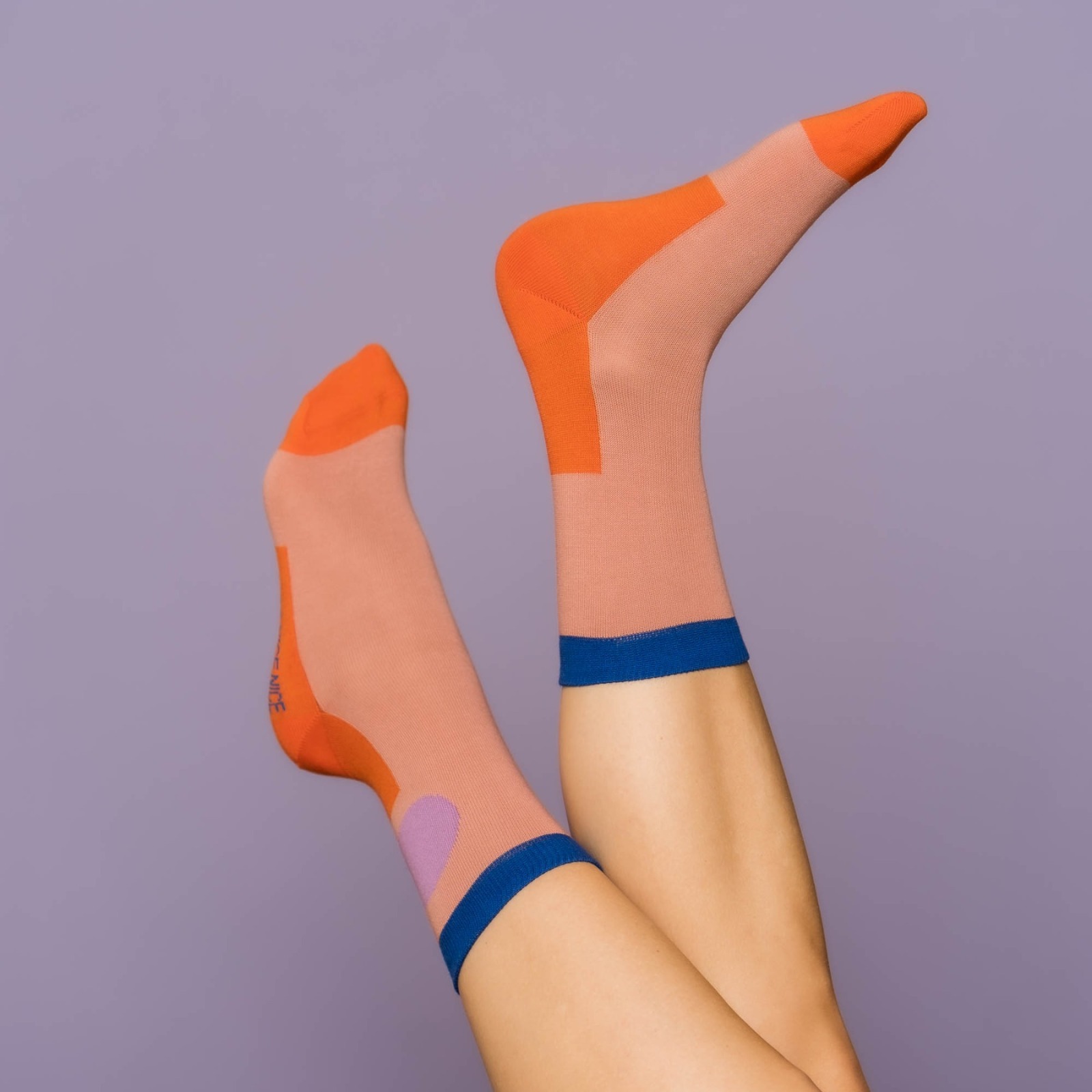 nicenicenice - nice socks minimal orange lilac