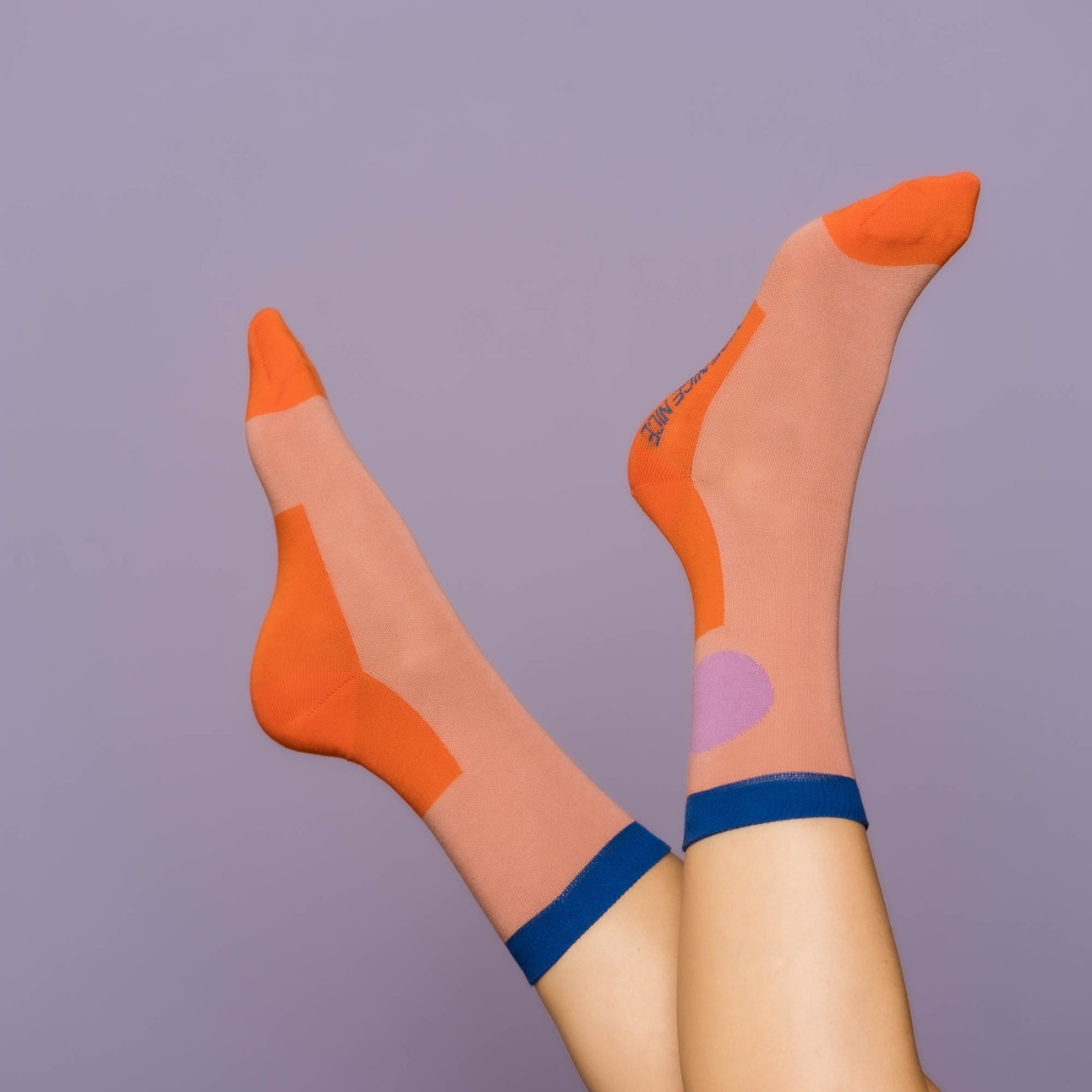 nicenicenice - nice socks minimal orange lilac 3