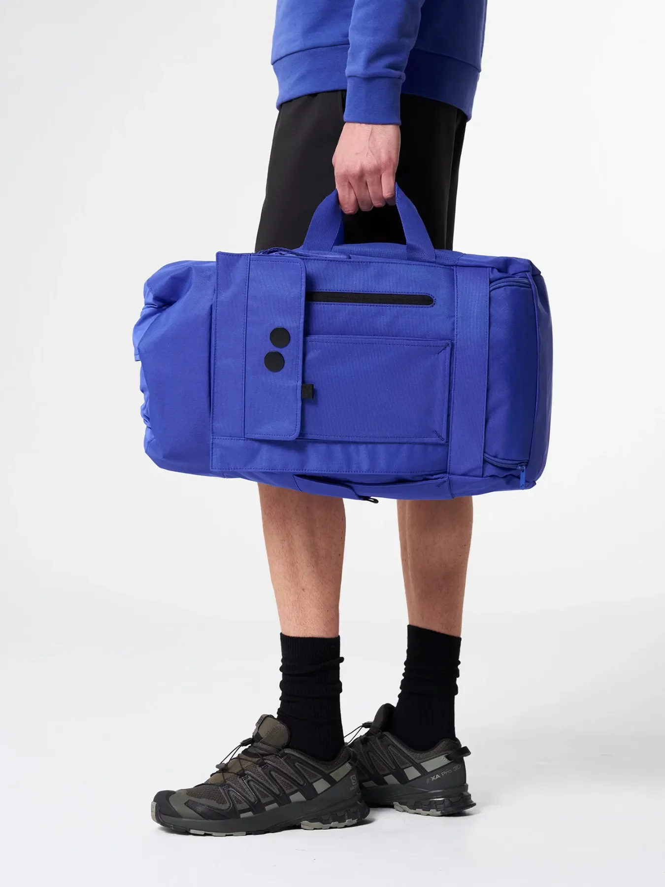 pinqponq Backpack BLOK medium Construct - Poppy Blue 16