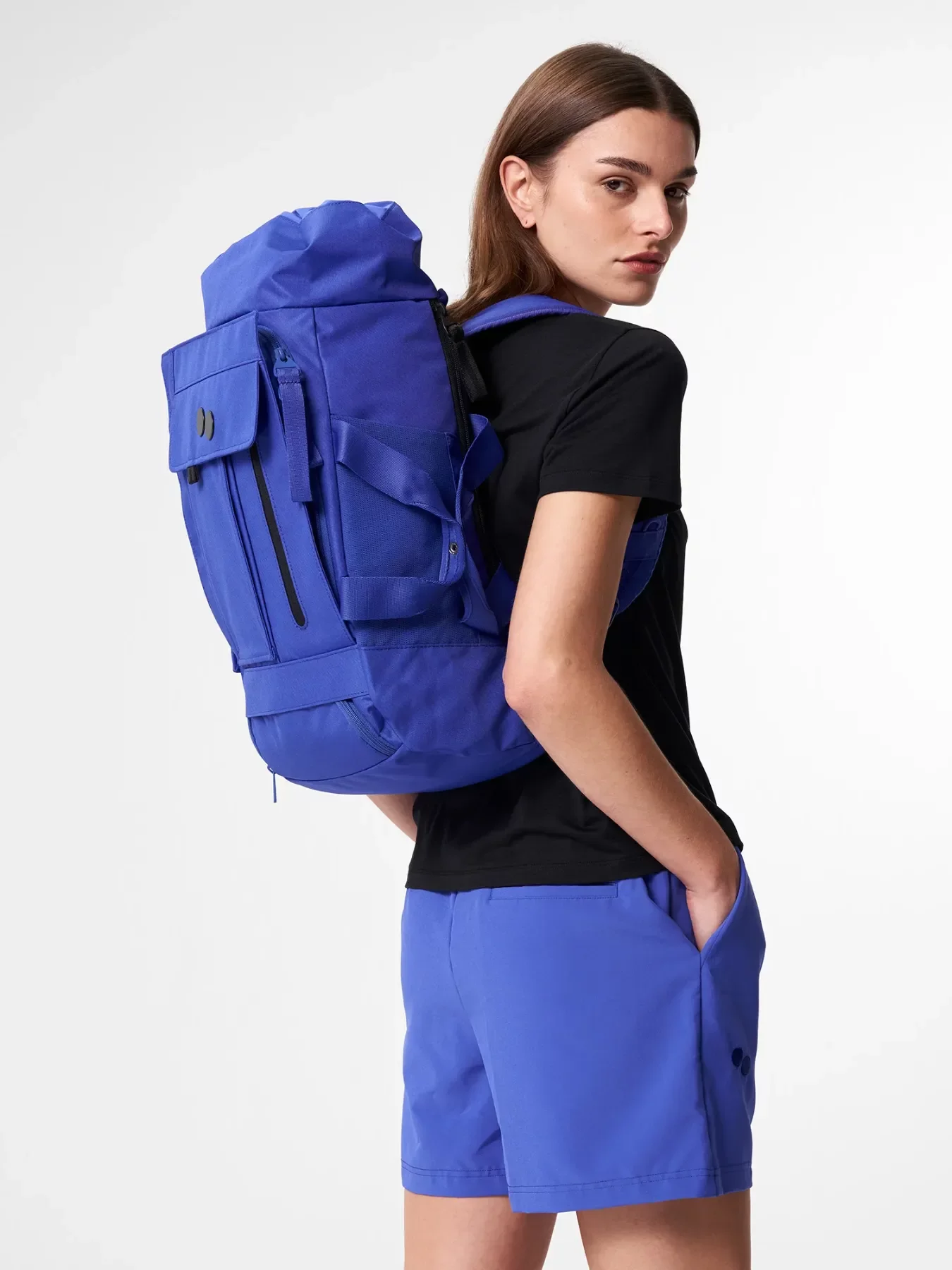 pinqponq Backpack BLOK medium Construct - Poppy Blue 7