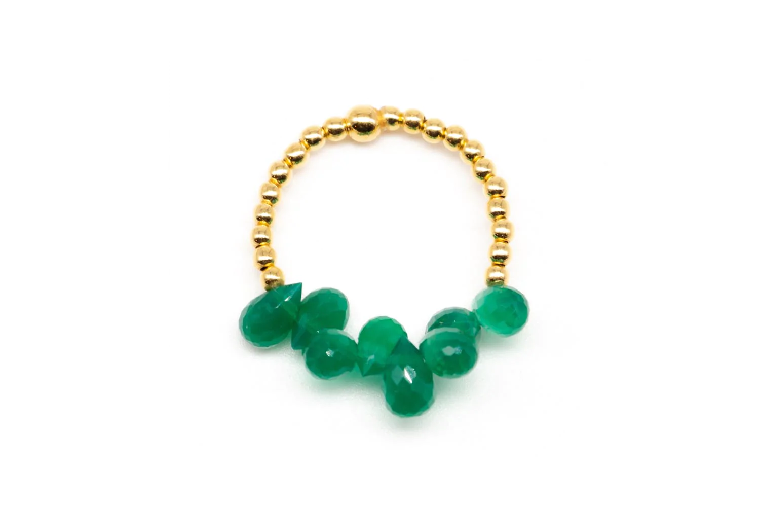 Schmuckstück - Ring Drops - Light Green