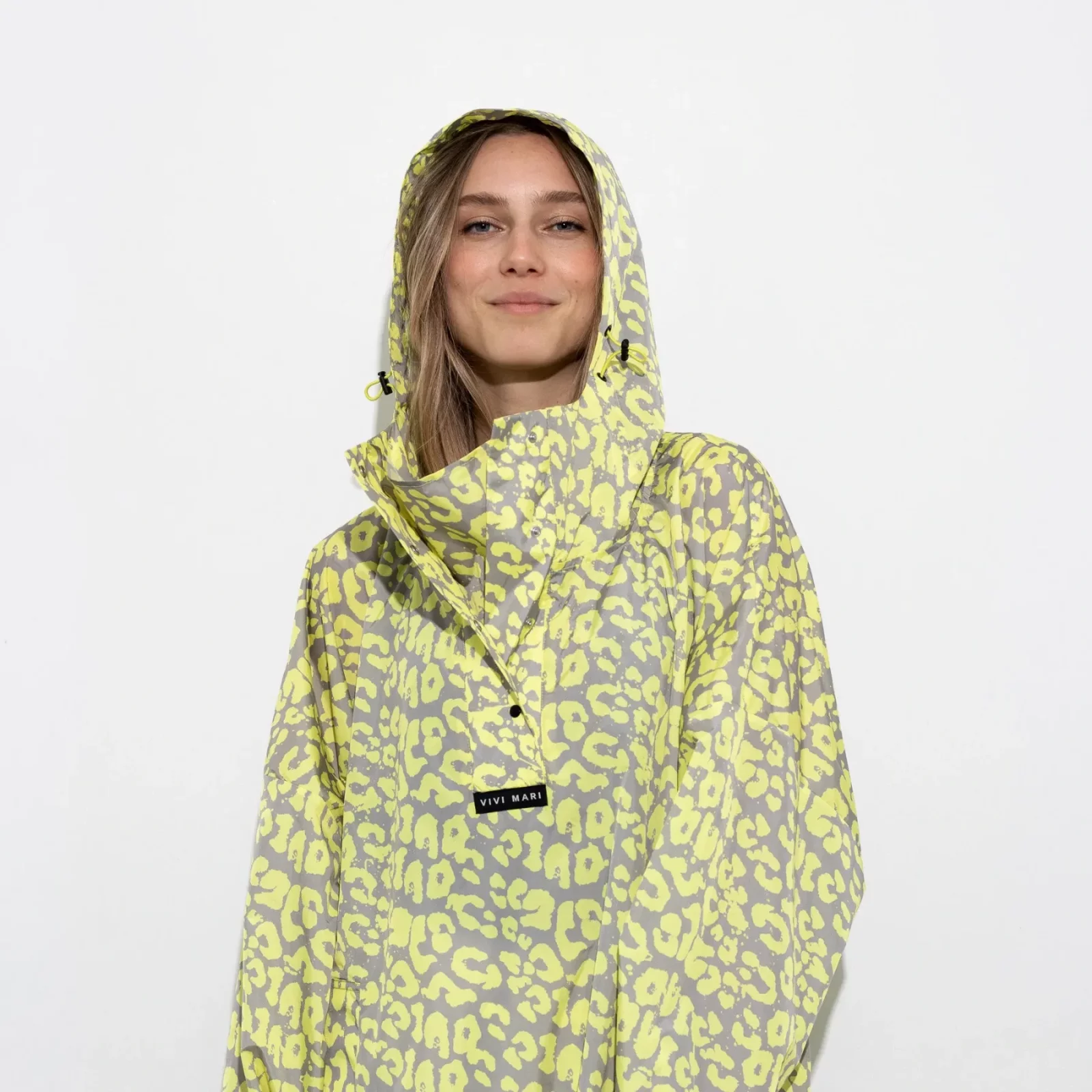 VIVI MARI - Raincoat leo splashes yellow/grey 8