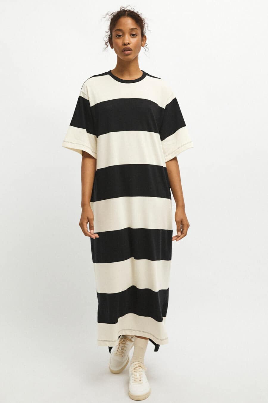RITA ROW - Olimpia Dress - Black White Stripes