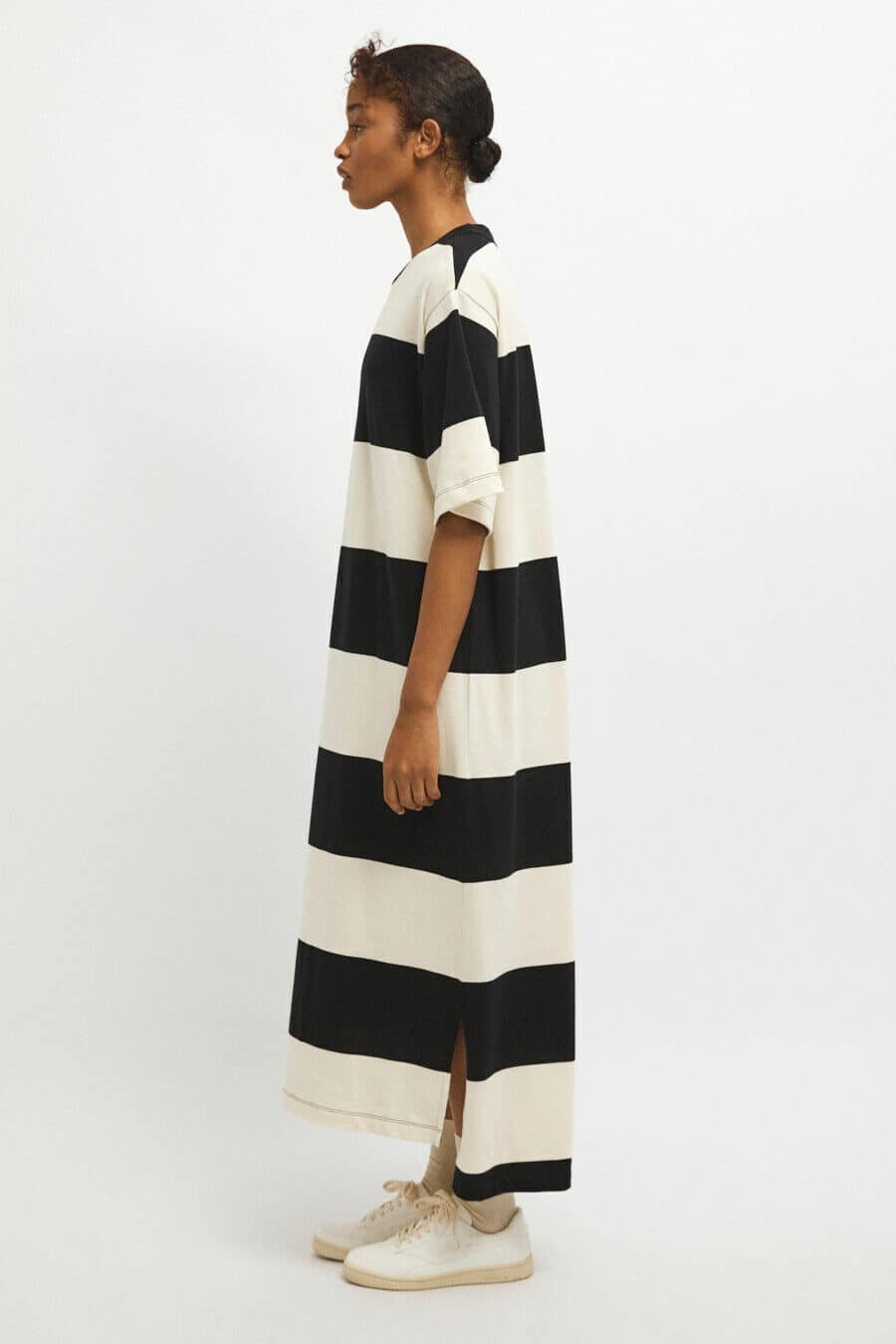 RITA ROW - Olimpia Dress - Black White Stripes 2