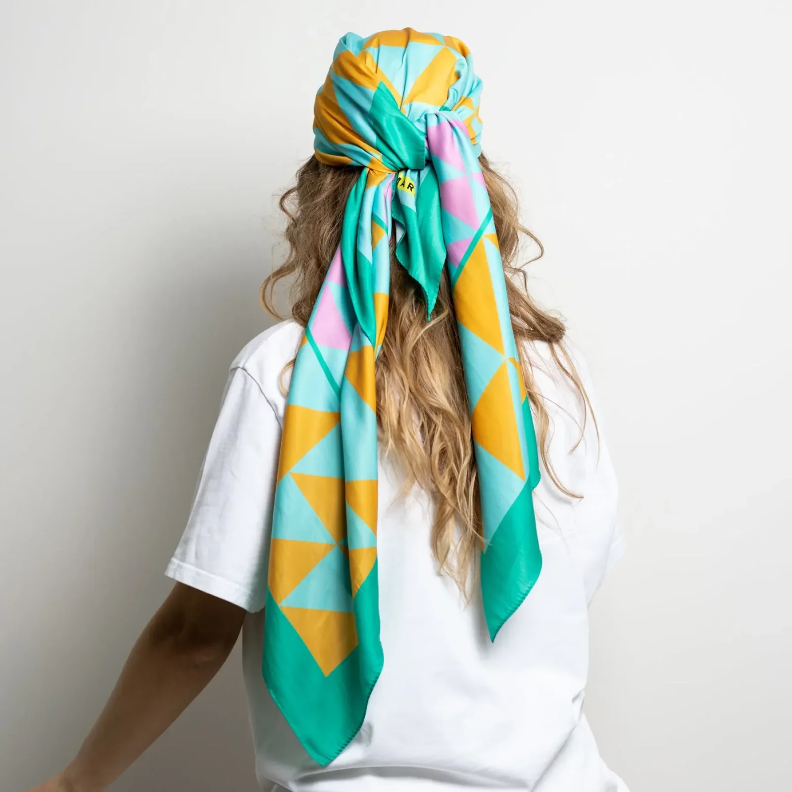 VIVI MARI - Scarf triangles - mint/rosé 5