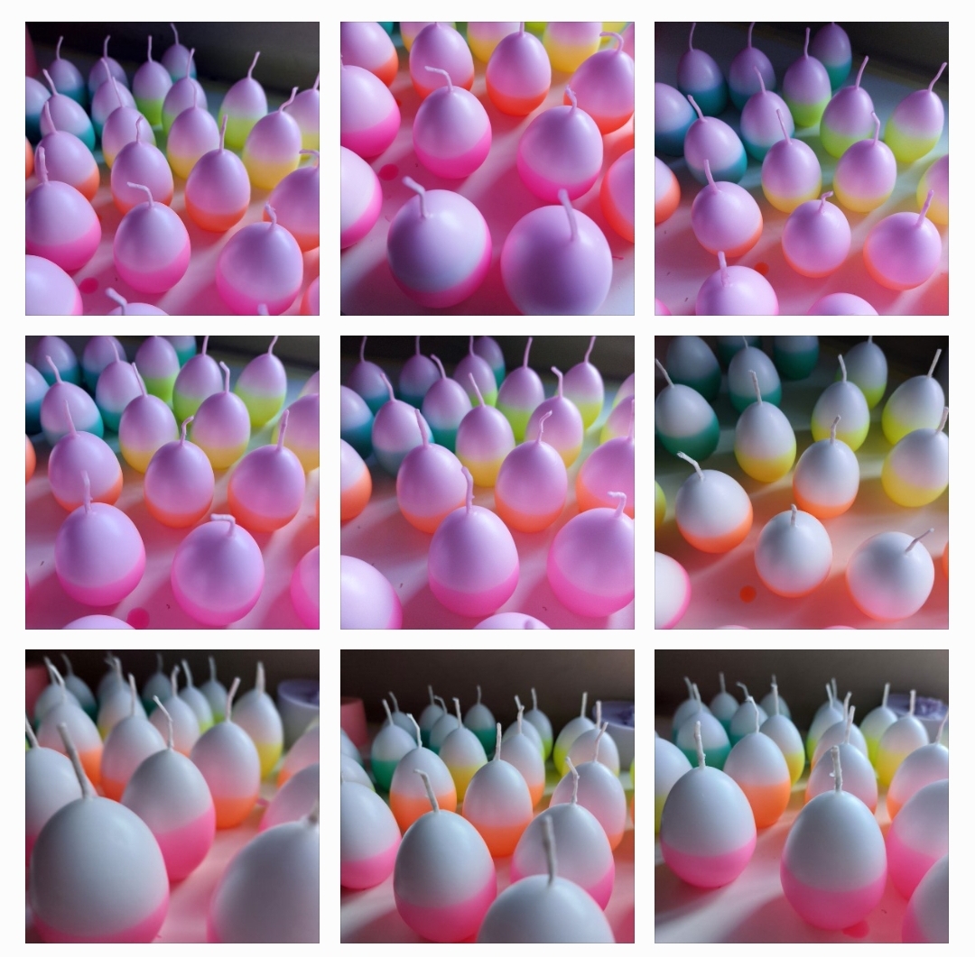 B. K. UNIQUE ARTS - Kerzen-Set Ostereier 4 Stück - verschiedene Farben 4