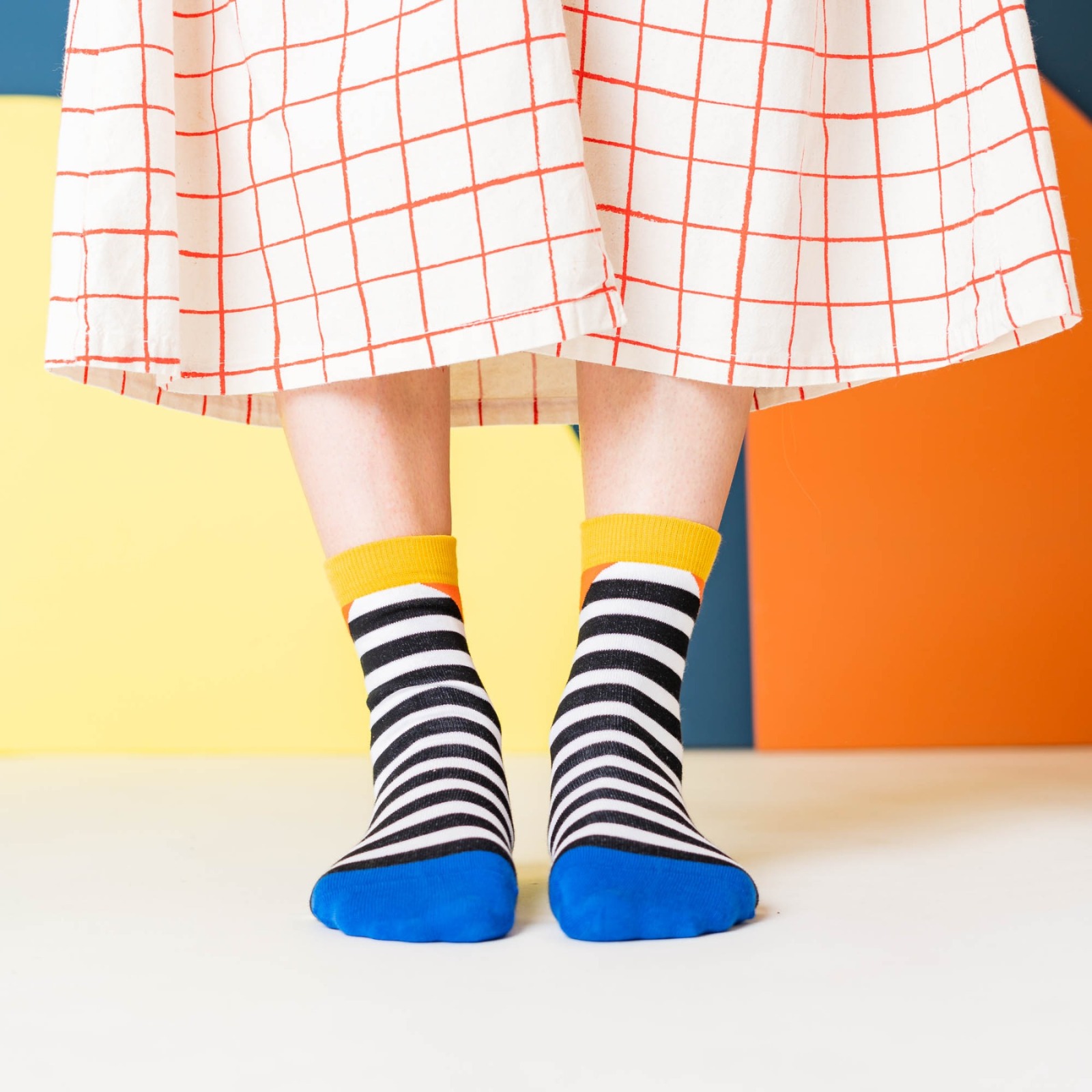 nicenicenice - nice socks block stripes red blue yellow