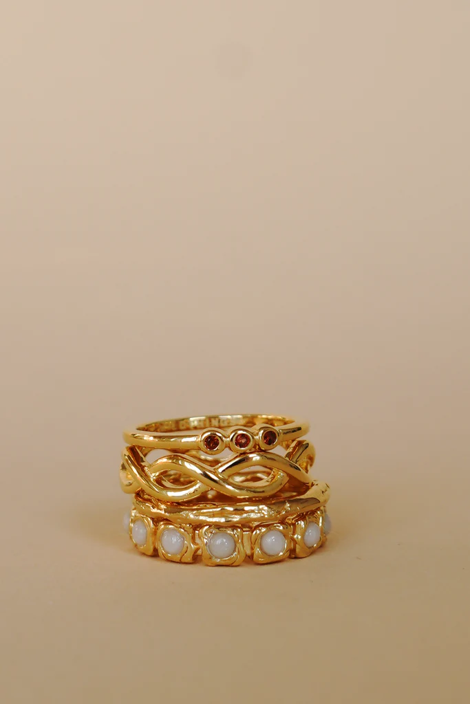 wildthings collectables - Waves ring gold plated 3
