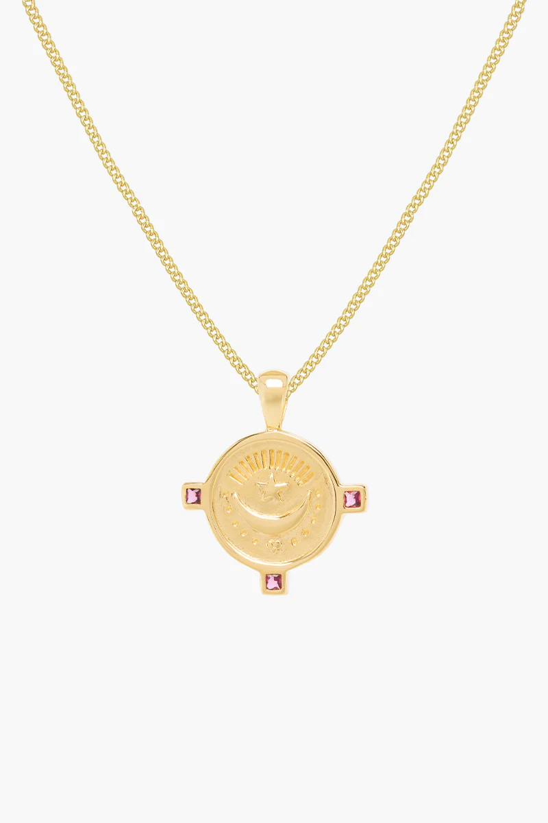 wildthings collectables - Moon coin necklace gold plated