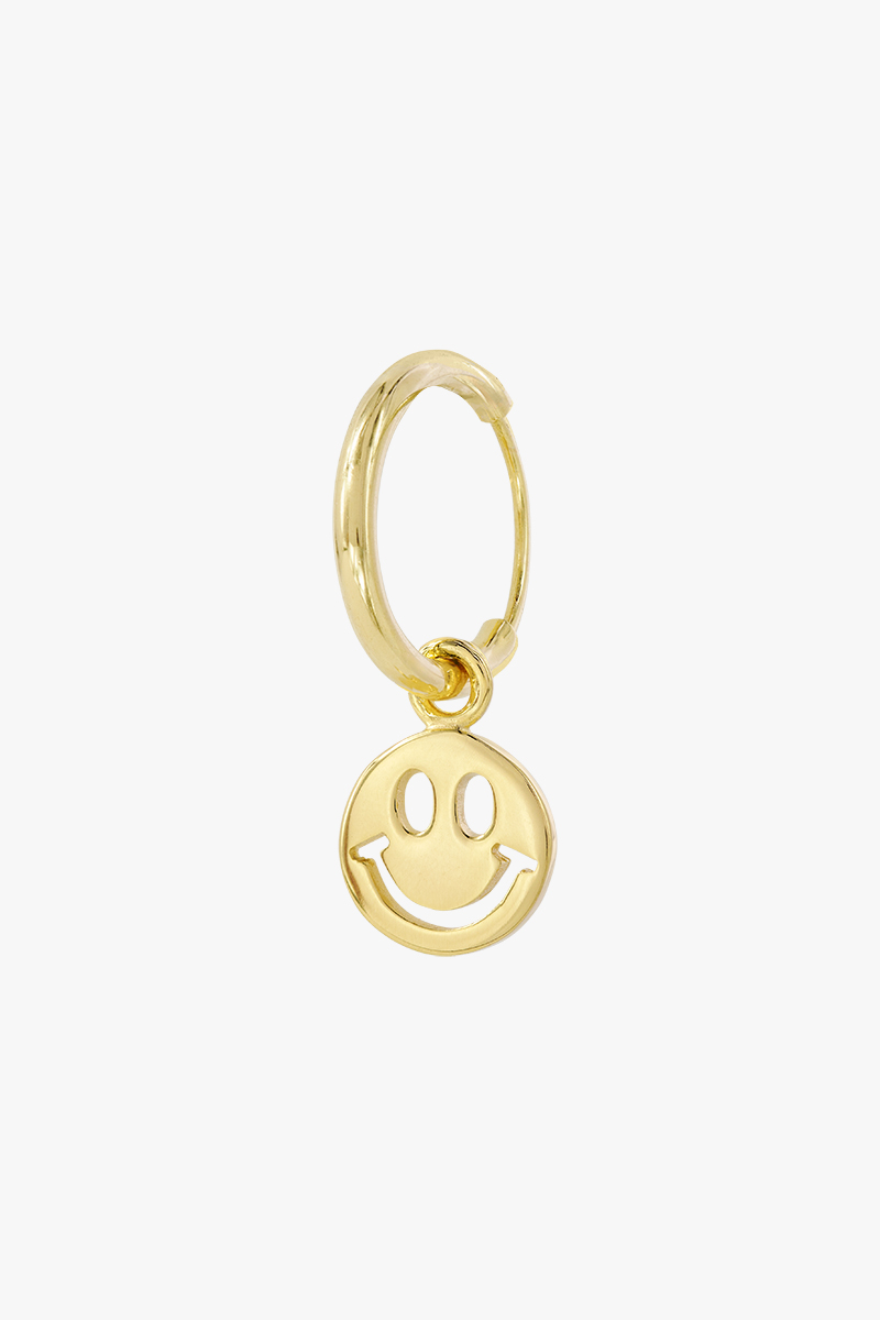 wildthings collectables - Smiley coin earring gold plated 2