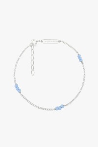 wildthings collectables - Triple blue beads bracelet silver