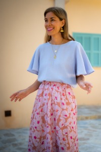 MIO ANIMO SWING BLOUSE Musselin Ice Lilac