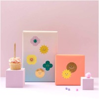 RICO Design - Paper Poetry Sticker Sonnen &amp; Kleeblätter 5,5cm 120 Stück auf der Rolle 3