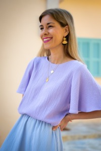 MIO ANIMO SWING BLOUSE Musselin Soft Lilac 2