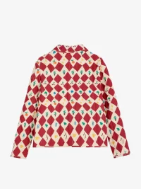 Bobo Choses - Harlequin printed quilted cropped jacket 4