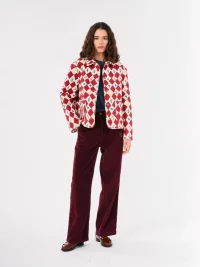 Bobo Choses - Harlequin printed quilted cropped jacket 6