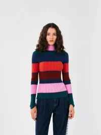 Bobo Choses - Multi stripes knitted turtle neck