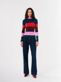 Bobo Choses - Multi stripes knitted turtle neck 2