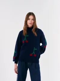 Bobo Choses - Cherry printed turtle neck jumper