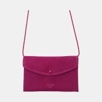 ann kurz - Cute Clutch - Suede Fuchsia