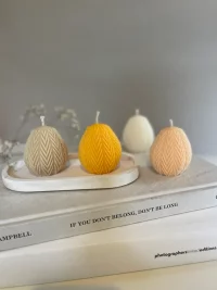 Mykiro - gezackte Ei Kerze - verschiedene Farben