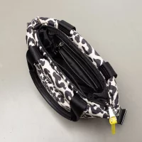 VIVI MARI - padded tote bag small + strap basic woven slim - leo splashes black/sand 2