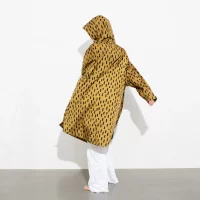 VIVI MARI - Raincoat drops mustard/black 2