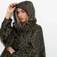 VIVI MARI - Raincoat drops olive/black 3