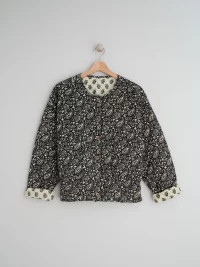 indi &amp; cold - REVERSIBLE QUILTED COTTON BOMBER JACKET 6
