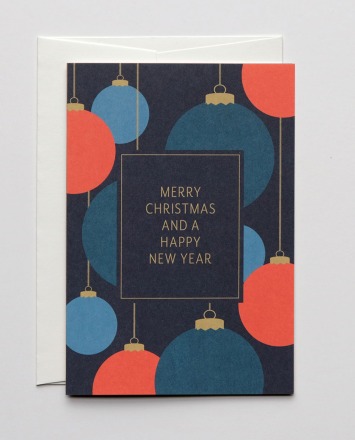 Haferkorn &amp; Sauerbrey - Weihnachtskarte Christmas Baubles - umweltfreundliches Feinstpapier