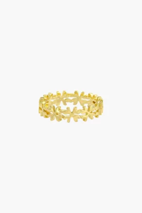 wildthings collectables - Clover club index ring gold plated - produced locally and sustainably