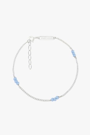wildthings collectables - Triple blue beads bracelet silver - produced locally and sustainably