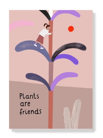 AnnaKatharinaJansen - Postkarte - Plants are friends - create fair and ecofriendly