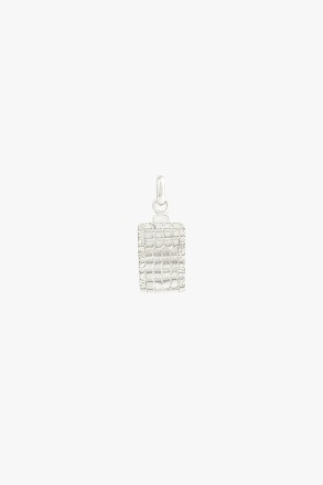 wildthings collectables - Crocodile skin pendant silver - produced locally and sustainably