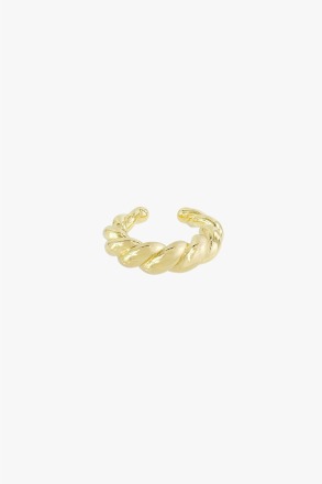 wildthings collectables - Twisted croissant cuff gold plated - produced locally and sustainably