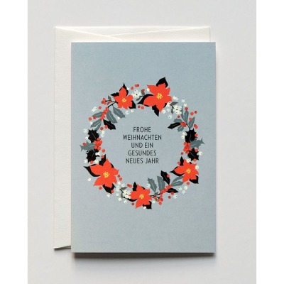 Haferkorn &amp; Sauerbrey - Weihnachtskarte Winter Rose - umweltfreundliches Feinstpapier